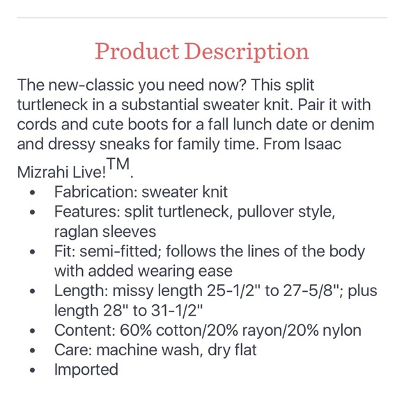 NWOT Turtleneck sweater - Picture 3 of 8